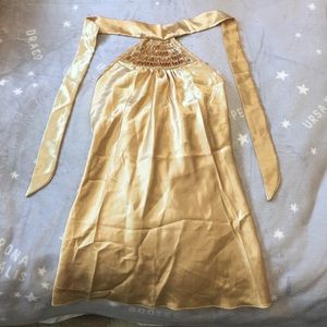 Brilliant Gold Halter Top